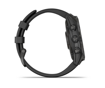 Garmin fenix 7 Sapphire Solar, Titan Black/ Black Silicone Band, EU