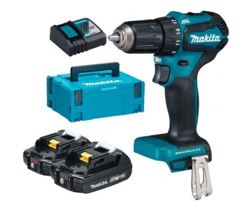 Makita DHP485RAJ aku bezuhlíkový příklepový šroubovák Li-ion LXT 18V/2,0 Ah,Makpac