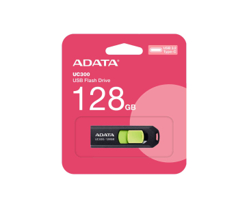 ADATA Flash Disk 128GB UC300, USB-C 3.2, černo-zelená