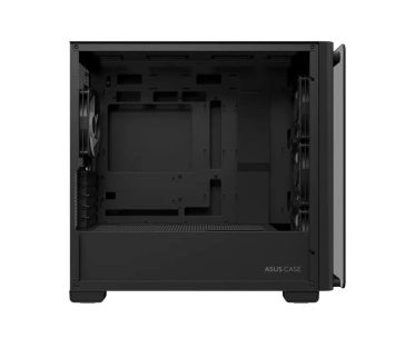 ASUS case A23 PLUS TG ARGB, Mini Tower, průhledná bočnice, 4x120mm ARGB Fan, černá