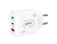 SKROSS USB A+C nabíjecí adaptér Power charger 65W GaN EU, Power Delivery, typ C