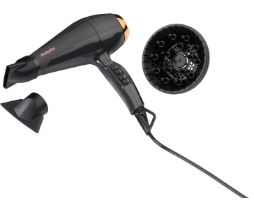 BaByliss Italian Air Pro 2200 6719DE fén na vlasy, 2200 W, 3 teploty a 2 rychlosti, ionizace, černá