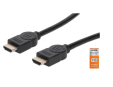 MANHATTAN Kabel HDMI Premium High Speed + Ethernet, 5m, černý