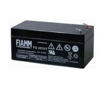 Baterie - Fiamm FG20341 (12V/3,4Ah - Faston 187), životnost 5let