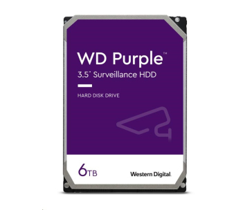 WD PURPLE WD64PURZ 6TB, SATA III 3.5", 256MB, 175MB/s, Low Noise, CMR