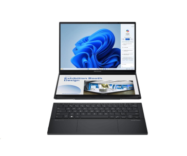 ASUS NTB Zenbook Duo (UX8406MA-OLED086X), Ultra 9 185H, 14" 2880 x 1800, 32GB, 2TB SSD, Intel Arc, W11 Pro, Gray