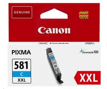 Canon CARTRIDGE CLI-581XXL azurová pro PIXMA TS615x, TS625x, TS635x, TR7550, TS815x (820str.)