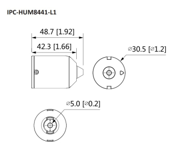 Dahua KIT/IPC-HUM8441-E1-L1-0280B, IP kamera, Pinhole, 4Mpx, 1/2.7" CMOS, objektiv 2,8 mm, PoE