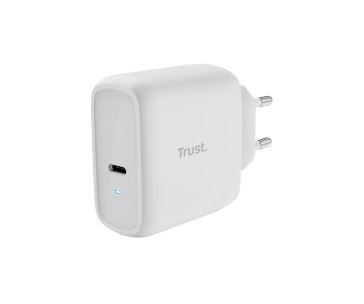 TRUST nabíječka 65W Maxo, USB-C, Nabíječka do zdi, 2m USB-C kabel, bílá