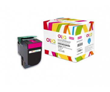 OWA Armor toner pro LEXMARK C540, 543, 544, 546, X543, X544, X546, X548, 2000 Stran, C540H1MG, červená/magenta