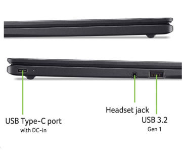 ACER NTB Chromebook 311 (CBOA311-1H-C3FQ),N4500,11.6"HD,4GB,128GB eMMC,Intel UHD,Chrome OS, Black