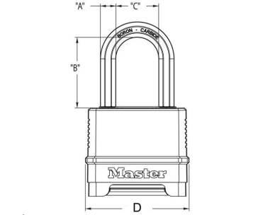 Master Lock Excell kombinační visací zámek - 56mm