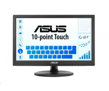 ASUS LCD dotekový 15.6" VT168HR Touch 1366x768 220cd lesklý, HDMI 10-point multi-touch, USB, WLED/TN VESA 75x7