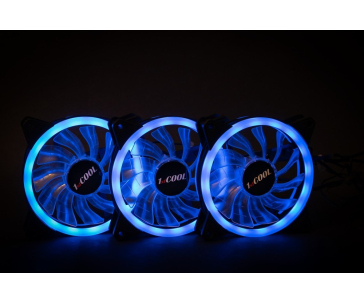 1stCOOL KIT AURA EVO CRYSTAL ARGB 3x Crystal White ventilátor + ARGB Nano řadič