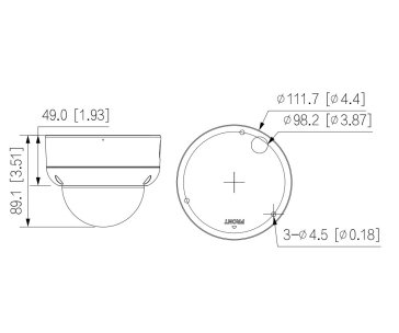 Dahua IPC-HDBW3841E-AS-0280B-S2, IP kamera, 8Mpx, 1/2.8" CMOS, objektiv 2,8 mm, IR<30, IP67, IK10