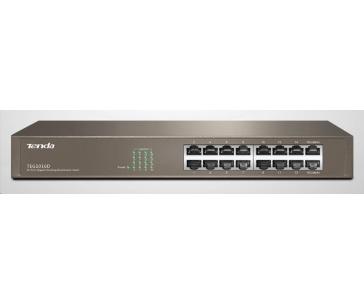 Tenda TEG1016D 16-port Gigabit Ethernet Switch, 10/100/1000 Mbps, fanless, rackmount