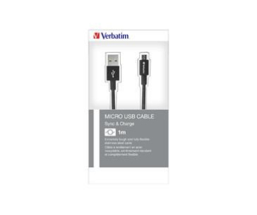 VERBATIM 48866 kabel Micro B USB Cable Sync & Charge 30cm (Black))_O2 polep