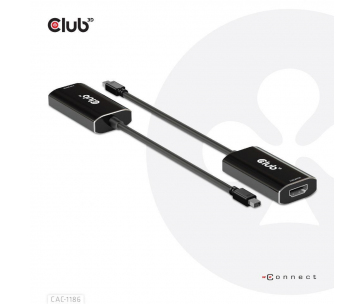 Club3D aktivní adaptér mini DisplayPort 1.4 na HDMI 4K120Hz s DSC1.2 M/F