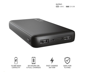 TRUST powerbanka Primo Powerbank 15000 mAh ECO