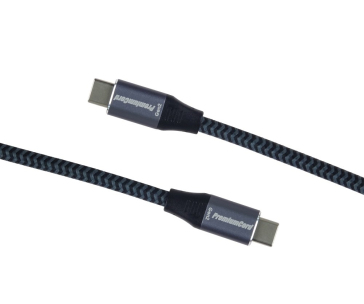 PREMIUMCORD USB-C kabel (USB 3.2 Gen2x2, 5A, 100W, 20Gbit/s) 3m, Šedá