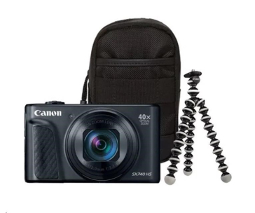 Canon PowerShot SX740 HS Lite Travel, 20.3Mpix, 40x zoom, WiFi, 4K video - černý