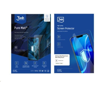 3mk All-Safe - AIO fólie Pure Matt Pro Phone Dry & Wet Fitting, 25 ks