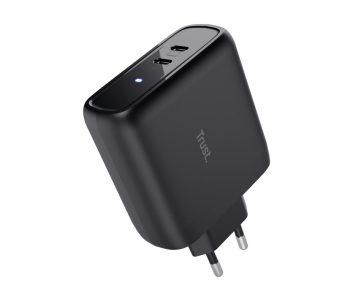 TRUST nabíječka MAXO 65W, 2x USB-C, černá