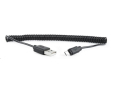 GEMBIRD Kabel USB A Male/Micro B Male 2.0, 1,8m, Black, kroucený