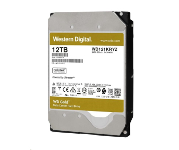 WD GOLD WD122KRYZ 12TB, SATA III 3.5", 256MB 7200RPM, 255MB/s, CMR, Enterprise