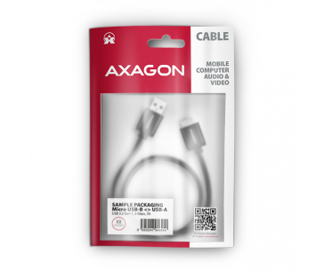 AXAGON BUMM3-AM10AB, SPEED kabel Micro-B USB <-> USB-A, 1m, USB 3.2 Gen 1, 3A, ALU, tpe, černý