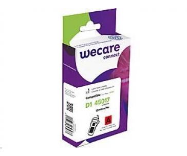 WECARE ARMOR páska pro DYMO S0720570, černá/červená, 12mm x 7m