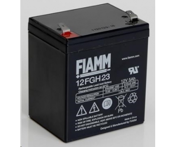 Baterie - Fiamm 12 FGH 23 (12V/5,0Ah - Faston 250), životnost 5let