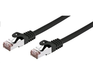 C-TECH kabel patchcord Cat6, FTP, černý, 0,5m