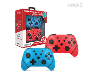 Armor3 NuChamp Wireless Controller Pack for Nintendo Switch (2in1) (Blue, Red)