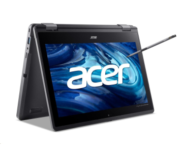 ACER NTB EDU TravelMate Spin B3 (TMB311RN-33-TCO-C0QL),Intel N100,11.6" FHD,4GB,128G SSD,Intel UHD,W11P,ShaleBlack