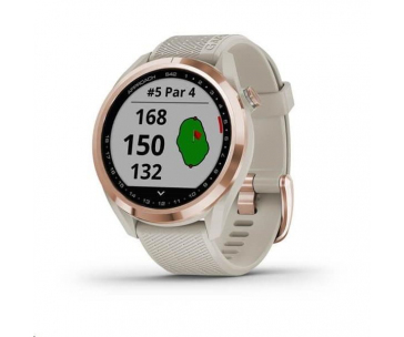 Garmin golfové hodinky Approach S42 Rose Gold/Light Sand Silicone