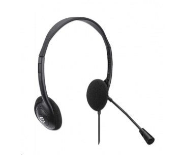 MANHATTAN Sluchátka s mikrofonem Stereo USB Headset, bulk