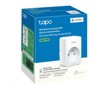 TP-Link Tapo P110M chytrá WiFi mini zásuvka (3680W,16A,2,4 GHz,BT,Matter certified)