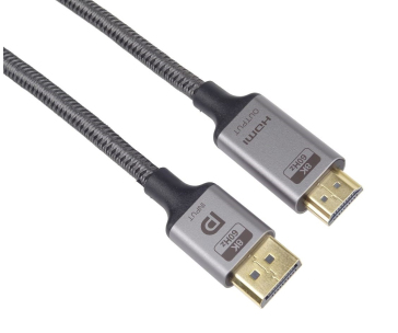 PremiumCord kabel DisplayPort 1.4 na HDMI2.1, pro rozlišení 8K@60Hz,4K@144Hz, 2m