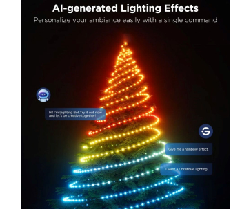 Govee RGBW osvětlení pro vánoční stromek 20m Matter