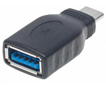 Manhattan USB adaptér, USB 3.1 Gen 1, USB-C Male na USB-A Female, 5 Gbps, černá