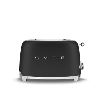 Smeg TSF01BLMEU toustovač / topinkovač, 2 toasty, 6 úrovní opékání, zásuvka na drobky, styl. 50. let, matně černá