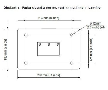 Eaton Stojan pro montáž nabíjecí stanice na podlahu, pro 2 nabíjecí stanice GMB nebo GMH