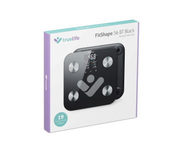 TrueLife FitShape S6 BT - Bioelektrická impedanční bluetooth váha - černá