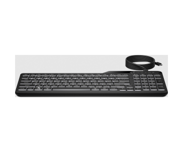 HP 400 Backlit Wired Keyboard - drátová podsvícená klávesnice CZ/SK