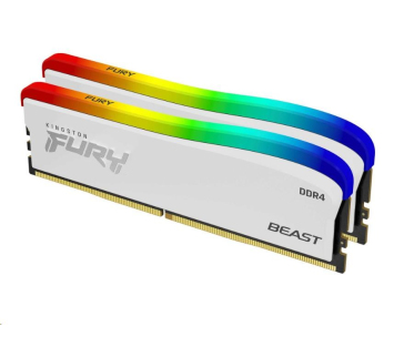 KINGSTON DIMM DDR4 32GB (Kit of 2) 3600MT/s CL18 FURY Beast Bílá RGB SE