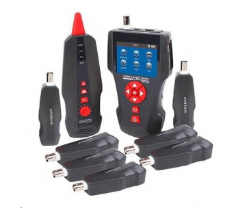 LAN Cable Tester TLCD88 s LCD, koax, Cat3/Cat5E/Cat6, UTP/STP, USB, PoE, ping, sonda, 8x protismyčka