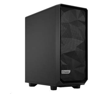 FRACTAL DESIGN skříň Meshify 2 Compact Black Solid, USB 3.1 Type-C, 2x USB 3.0, bez zdroje, mATX