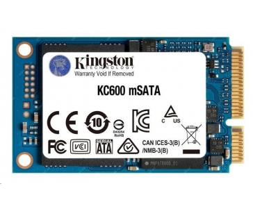 Kingston SSD 256GB KC600 SATA3 mSATA (R:550, W:520MB/s)