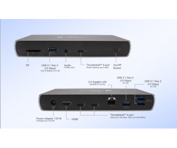 i-tec Thunderbolt 4 Dual Display Dokovací stanice + Power Delivery 96W